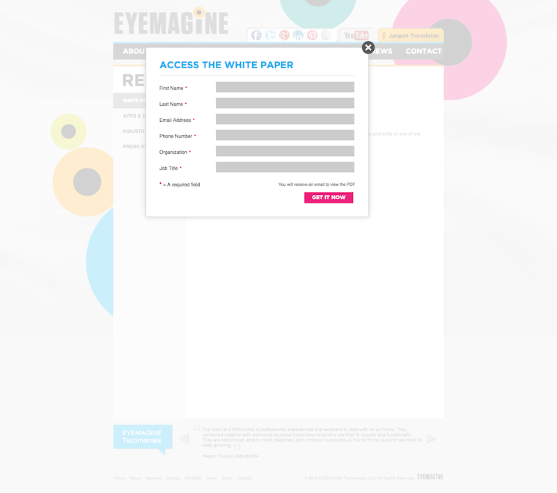 Eyemagine_webdesign_landing_page_old_copy